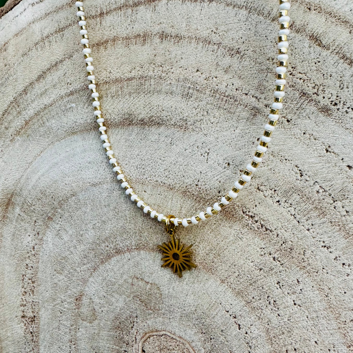 Collier perles blanc ASTRAL - Pampille Sirius