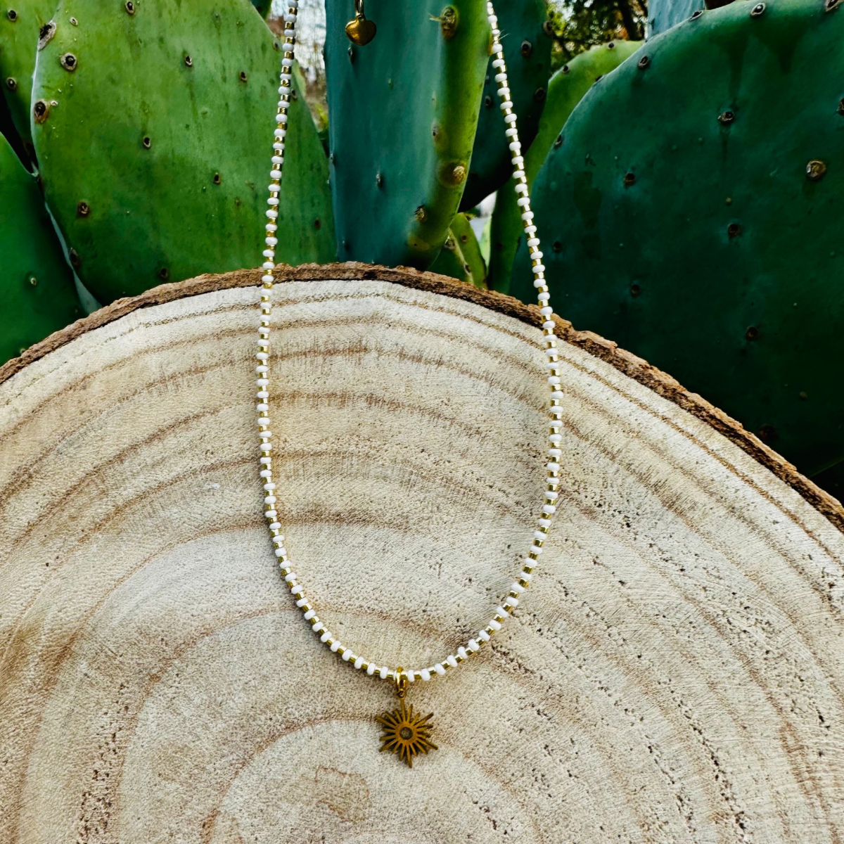 Collier perles blanc ASTRAL - Pampille Sirius